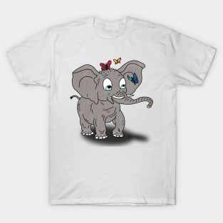 The Elephant and the Butterflies T-Shirt